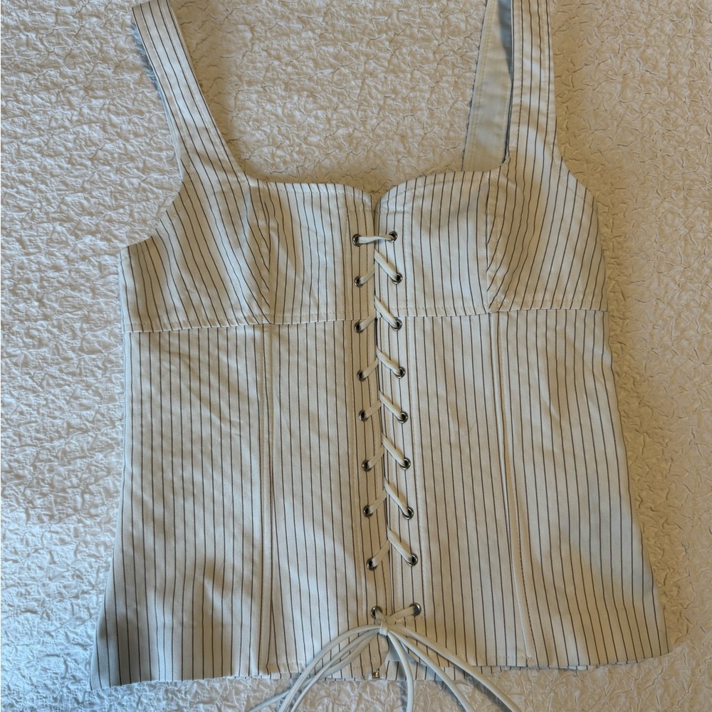 ZARA Lace-Up Corset Top